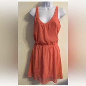 Hollister Junior’s Size XS Sleeveless Coral Lined Dress With Open Back